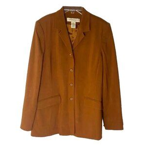 ❤️ 🆕 APOSTROPHE rust blazer Jacket Size 8